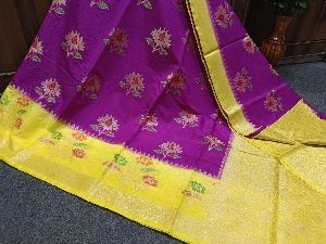 Trendy semi georgette silk saree