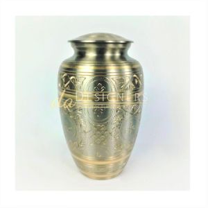 Engraved With Pewter Finish Adult Funeral Urn