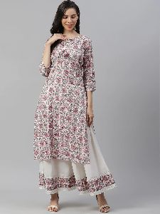 Handwork Kurti with Palazzo Set