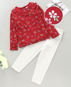 FLGMS 007 Girls Top & Pajama Set