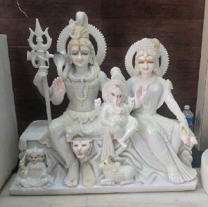 Marble Shiv Parivar Statue