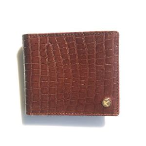 Crocodile Print Leather Wallet