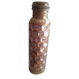 Diamond Cut Copper Water Bottle