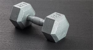 Cast iron hex dumbbell