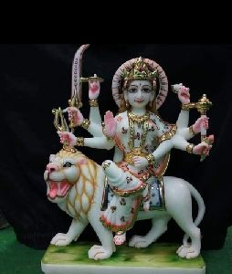 Religious Marble Durga Statue