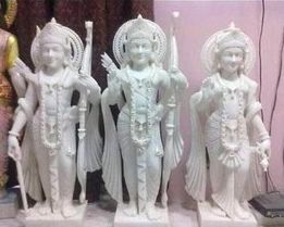 white marble ram darbar statue