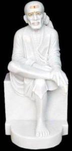 white marble sai baba statue