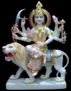 Worship Marble Durga Statue