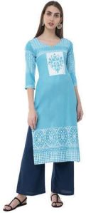 Block Print Straight Kurta