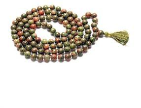 Unakite Tasbih Beads Mala