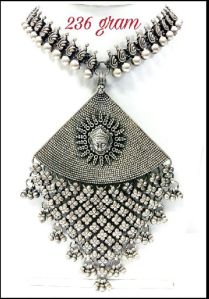 Oxidised Silver Ethnic Exclusive Neck Piece