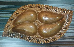 Walnut Wood Dry Fruit Bowl