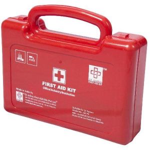 FIRST AID WORKPLACE KIT MEDIUM- PLASTIC BOX- RED