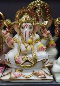 White marble Ganesh Idol