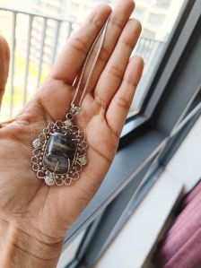 Smoky Quartz Silver Pendant