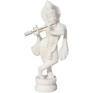 White Marble Lord Krishna Statue