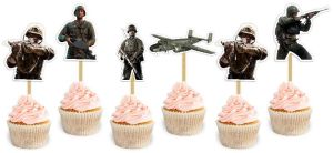 World War Cup Cake Topper