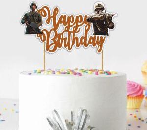 World War Happy Birthday Cake Topper