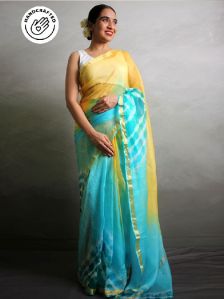 Sky Blue Kota Silk Saree