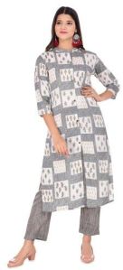 Ladies Rayon Kurta and Pant Set