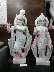 30 Inch Marble Radha Krishna Statue