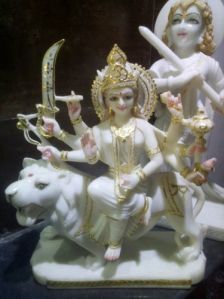 Marble Sherawali Mata Statue