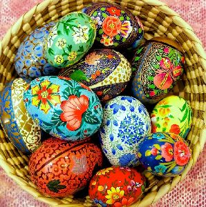 Paper mache eggs