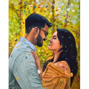 Couple Portrait Oil Painting