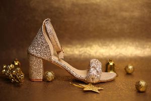 Golden Knotted Shinny Heels