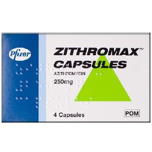 ZITHROMAX 250 MG CAPSULES