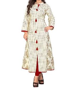 Ladies Cotton A Line Kurti