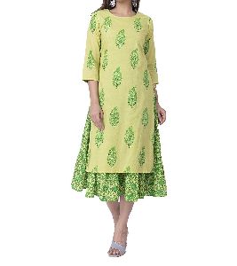 Ladies Cotton Double Layered Kurti