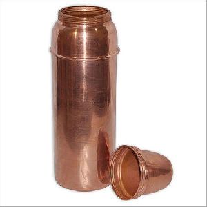 Copper Water Bottle with Cup