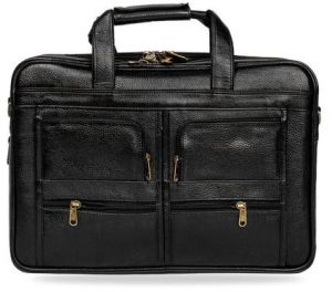 Black Leather Laptop Bag