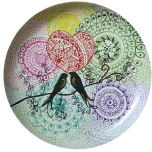 Love Mandala Art Beautiful Wall Plate