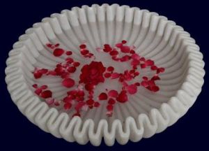 Marble Flower Petal Bowl