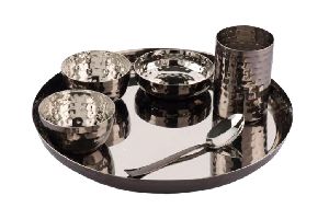 Jet Black Copper Dinner Set