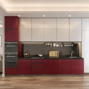 straight modular kitchen