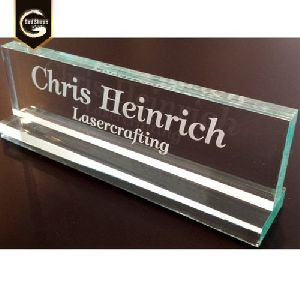 Glass Name Plate