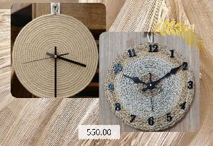 Banana Fiber Handicraft Wall Clock