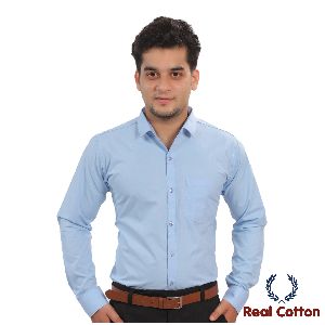 REAL COTTON REGULAR FIT PLAIN OFFICIAL & CASUAL AIRFORCE MEN'S SHIRT