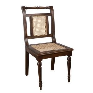 Teak Wood and Cane Chair