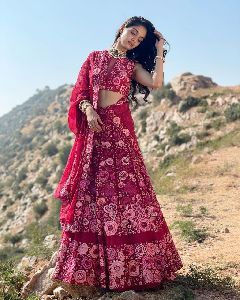 Trendy Red Lehenga Choli