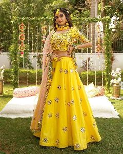 Yellow Colour Dulhan Lehenga choli