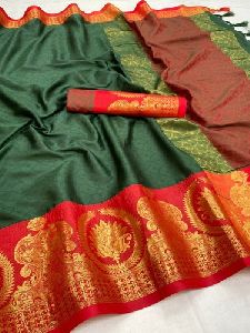 embroidered silk saree