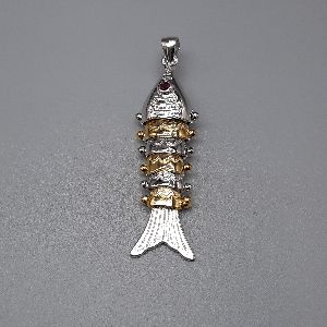 Sterling Silver Fish Pendant