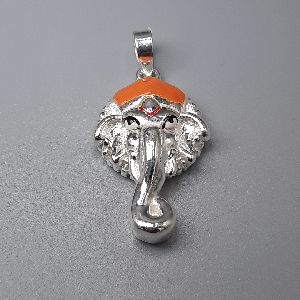 Sterling Silver Ganesh Face Pendant