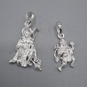 Sterling Silver Hanuman Pendant