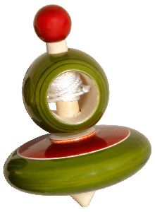 Funwood Games Top Wooden Wind-Top Spinning Toy