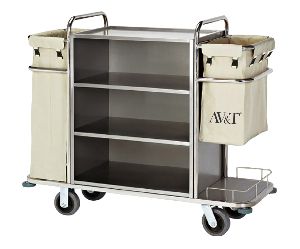 Stainless Steel Housekeeping Trolley